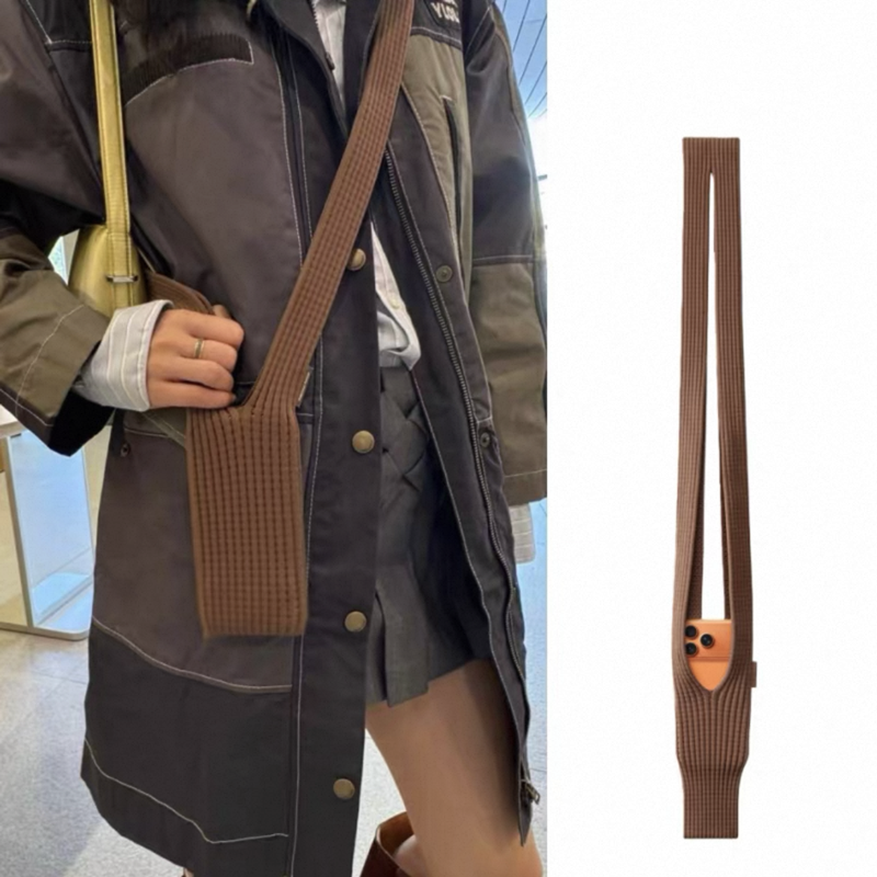 iPhoneポケット スマホバッグ ニット編み込み アクセサリー スマホポーチ 2サイズ展開 guestcase