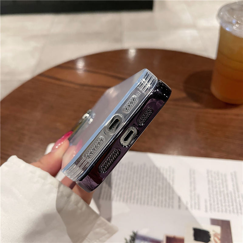 「001」iphone 透明カバー クリアケース iPhone 12 スタンド付き iPhoneケース