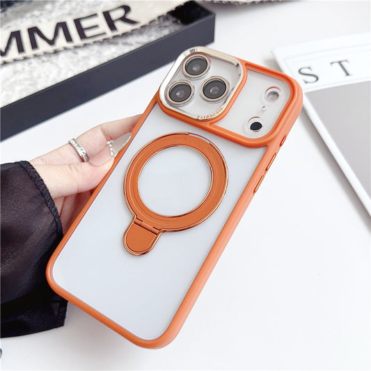 隠れスタンドiPhone17/17pro クリアケース カメラ保護 かわいい黄ばみにくいアイフォン透明カバー GETCASE
