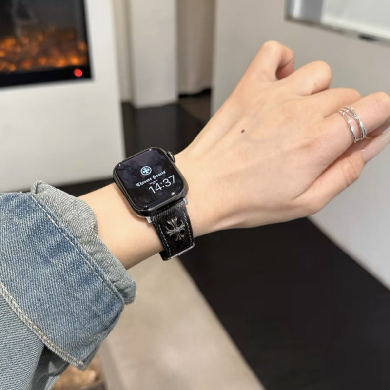 デニム アップルウォッチバンド おしゃれ 男女兼用 apple watchバンド かっこいい GUESTCASE