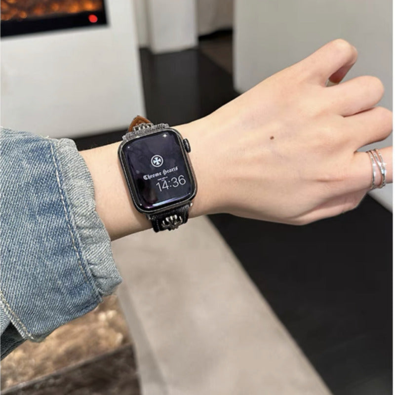 デニム アップルウォッチバンド おしゃれ 男女兼用 apple watchバンド かっこいい GUESTCASE