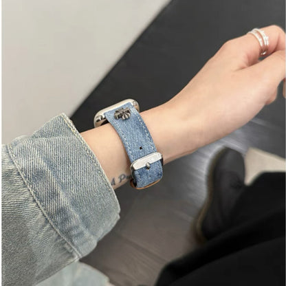 デニム アップルウォッチバンド おしゃれ 男女兼用 apple watchバンド かっこいい GUESTCASE