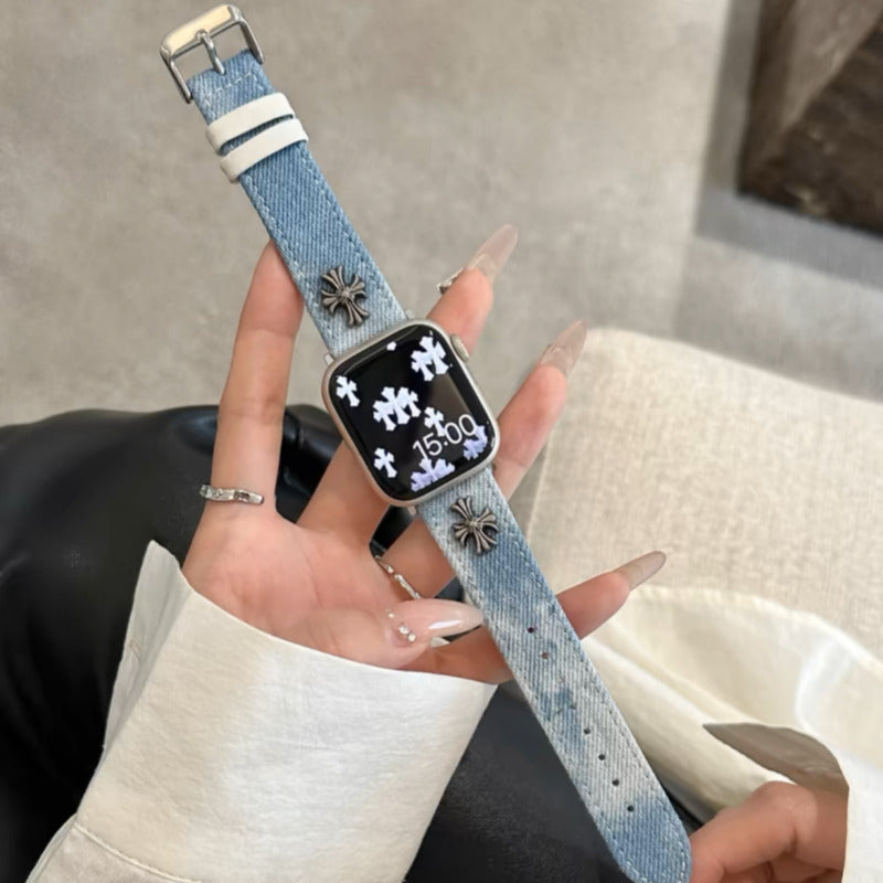 デニム アップルウォッチバンド おしゃれ 男女兼用 apple watchバンド かっこいい GUESTCASE 04 38/40/41/42(Series10)mm