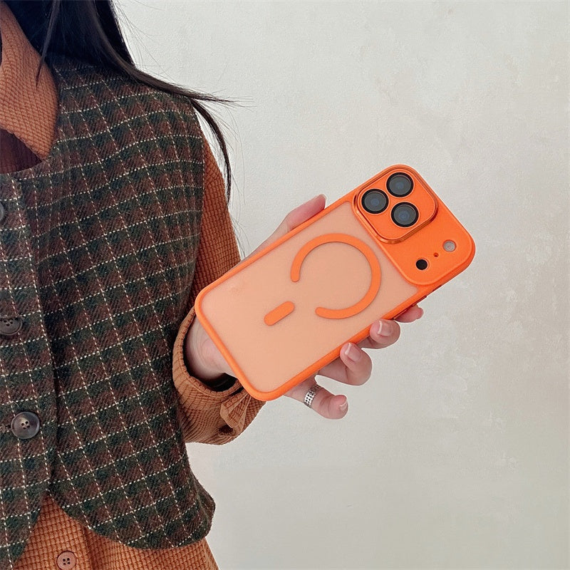 magsafe 対応 ケース クリア iphone17pro/16pro ケース レンズ カバー 付き guestcase オレンジ iPhone17