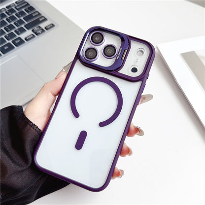 カメラ保護リング付き iphone17/17proケース 隠しスタンド付き magsafeケース クリア GETCASE