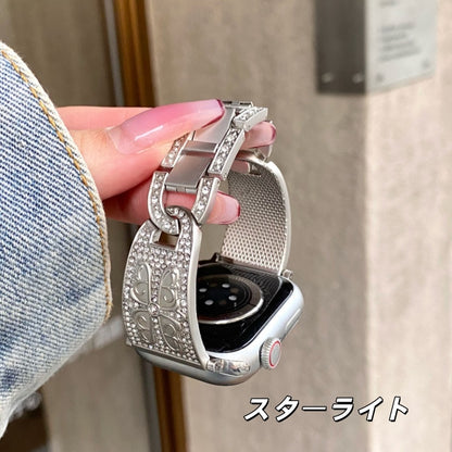 アップルウォッチバンド かわいい キラキラ apple watchバンド S10/S11対応 guestcase スターライト 38/40/41/42(Series10/11)mm
