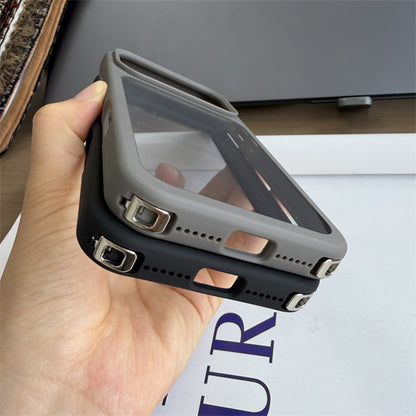 隠しストラップホール付き iphone18pro/17pro ショルダーケース クリア 黄ばみにくい GUESTCASE