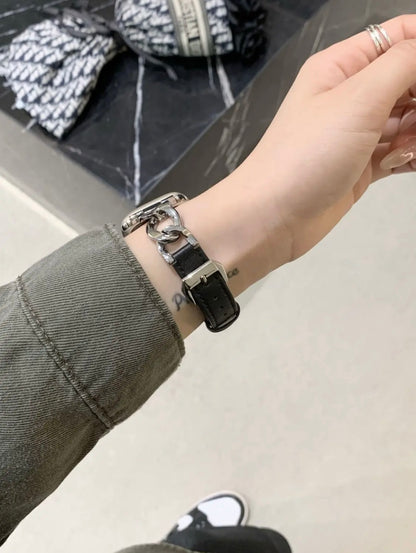 レザーxステンレス アップルウォッチバンド おしゃれ 女性 apple watchベルト guestcase