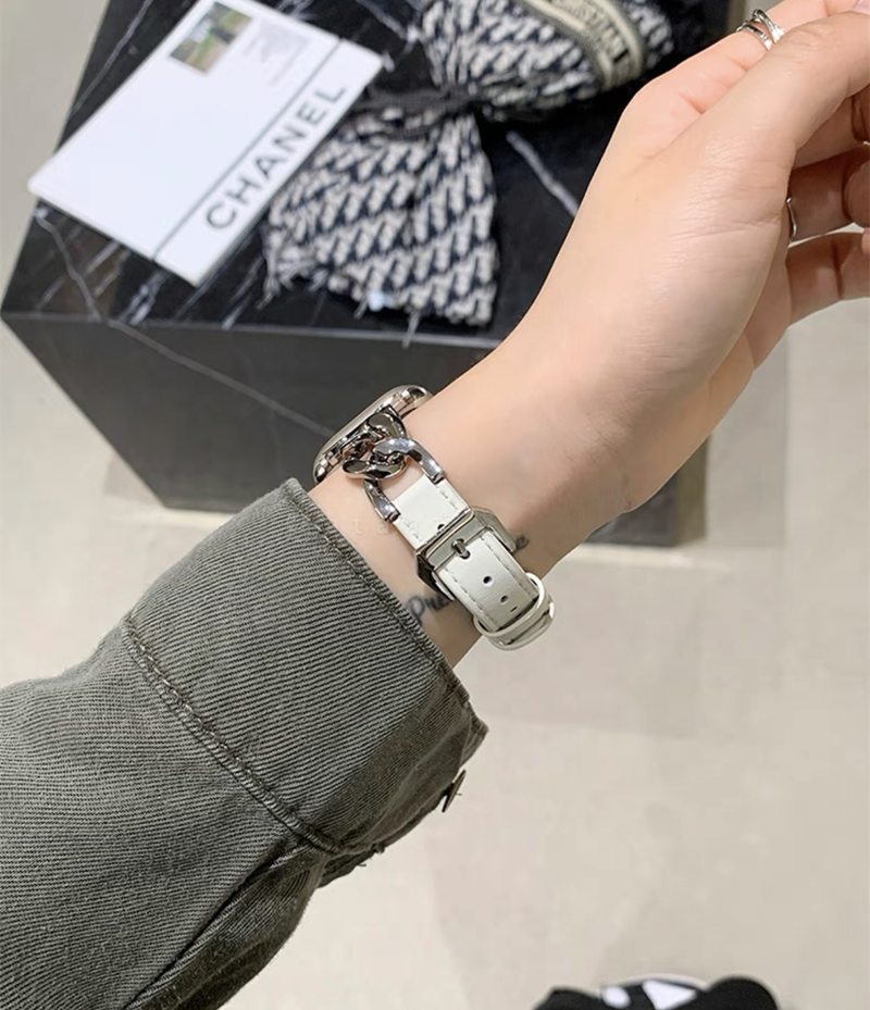 レザーxステンレス アップルウォッチバンド おしゃれ 女性 apple watchベルト guestcase