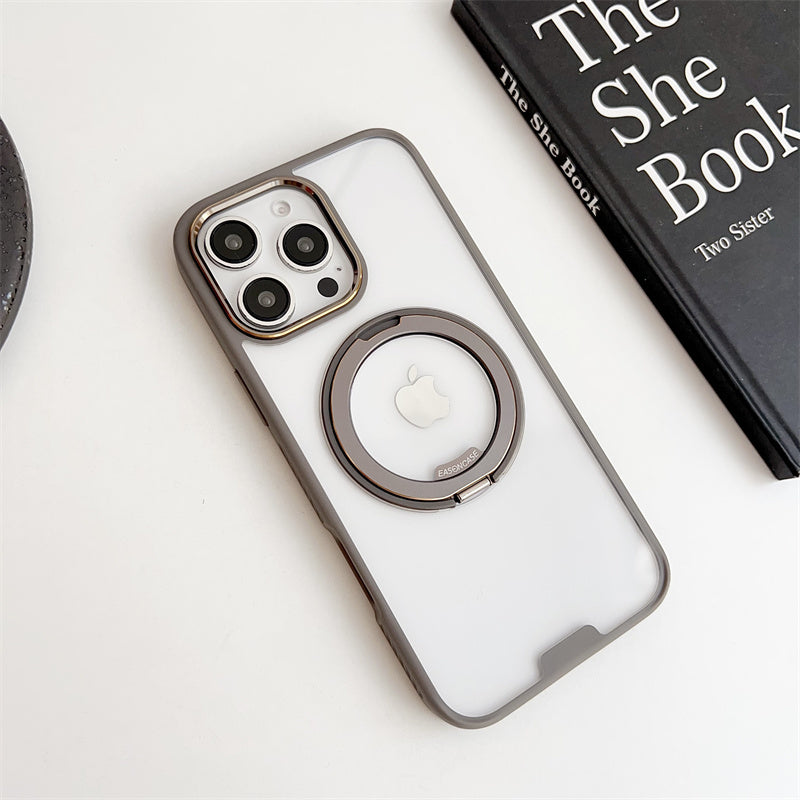 magicスタンドiPhoneクリアケース 人気 衝撃に強いiPhoneケース チタニウム iPhone16色に合う透明ケース
