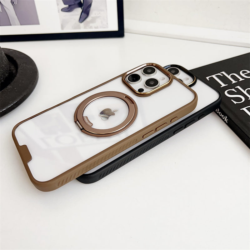 magicスタンドiPhoneクリアケース 人気 衝撃に強いiPhoneケース チタニウム iPhone16色に合う透明ケース