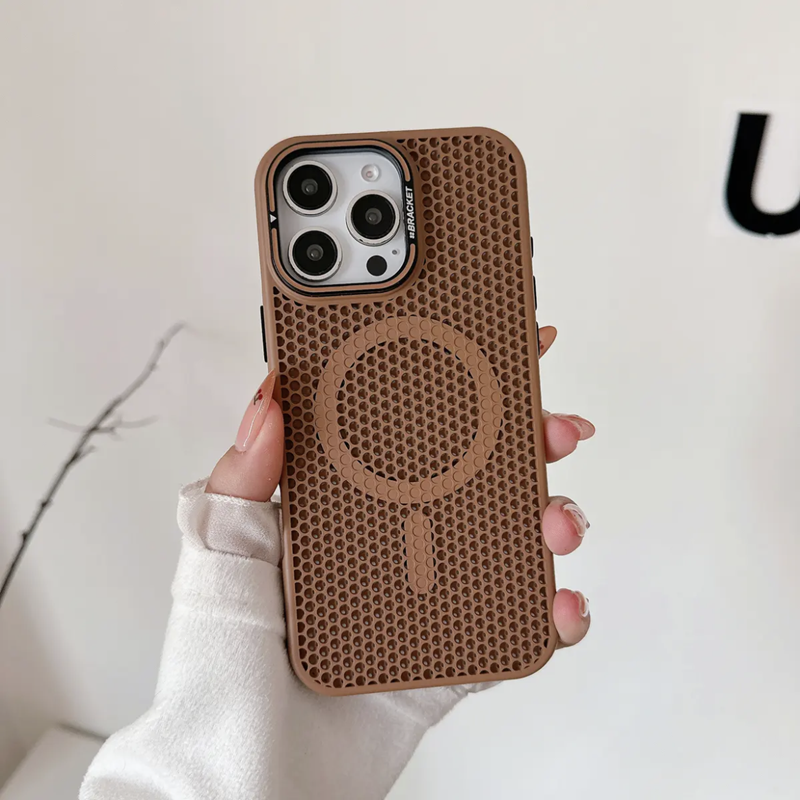 iphone放熱ケース 隠しスタンド付き iphone17/16 magsafeケース メンズ向け GUESTCASE