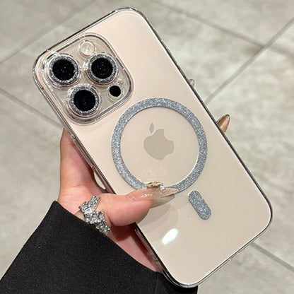 クリア iphoneケース キラキラ magsafeケース 可愛い カメラ保護フィルム付き