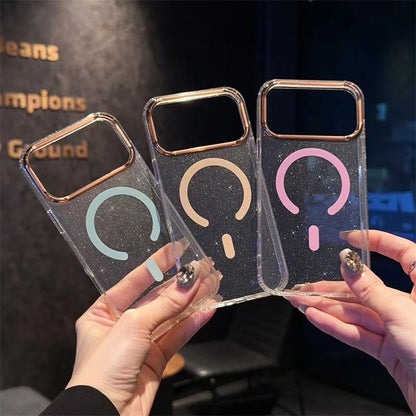 キラキラ iphoneクリアケース ラメ入り magsafe対応ケース iphone13~17シリーズ対応 guestcase
