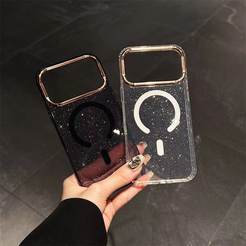 キラキラ iphoneクリアケース ラメ入り magsafe対応ケース iphone13~17シリーズ対応 guestcase