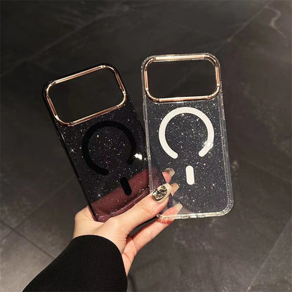 キラキラ iphoneクリアケース ラメ入り magsafe対応ケース iphone13~17シリーズ対応 guestcase