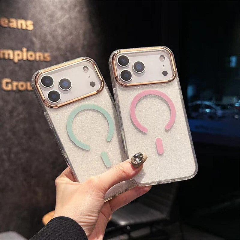 キラキラ iphoneクリアケース ラメ入り magsafe対応ケース iphone13~17シリーズ対応 guestcase