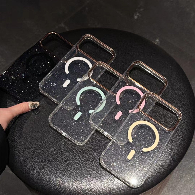 キラキラ iphoneクリアケース ラメ入り magsafe対応ケース iphone13~17シリーズ対応 guestcase