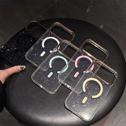 キラキラ iphoneクリアケース ラメ入り magsafe対応ケース iphone13~17シリーズ対応 guestcase