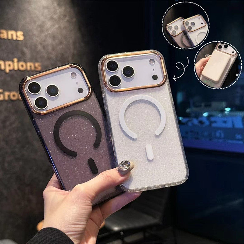 キラキラ iphoneクリアケース ラメ入り magsafe対応ケース iphone13~17シリーズ対応 guestcase