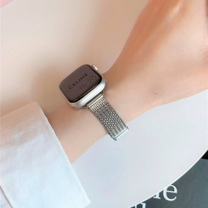 マグネット式 apple watchステンレスバンド 女性 アップルウォッチ 全シリーズ対応 細 ベルト guestcase