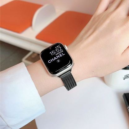 マグネット式 apple watchステンレスバンド 女性 アップルウォッチ 全シリーズ対応 細 ベルト guestcase