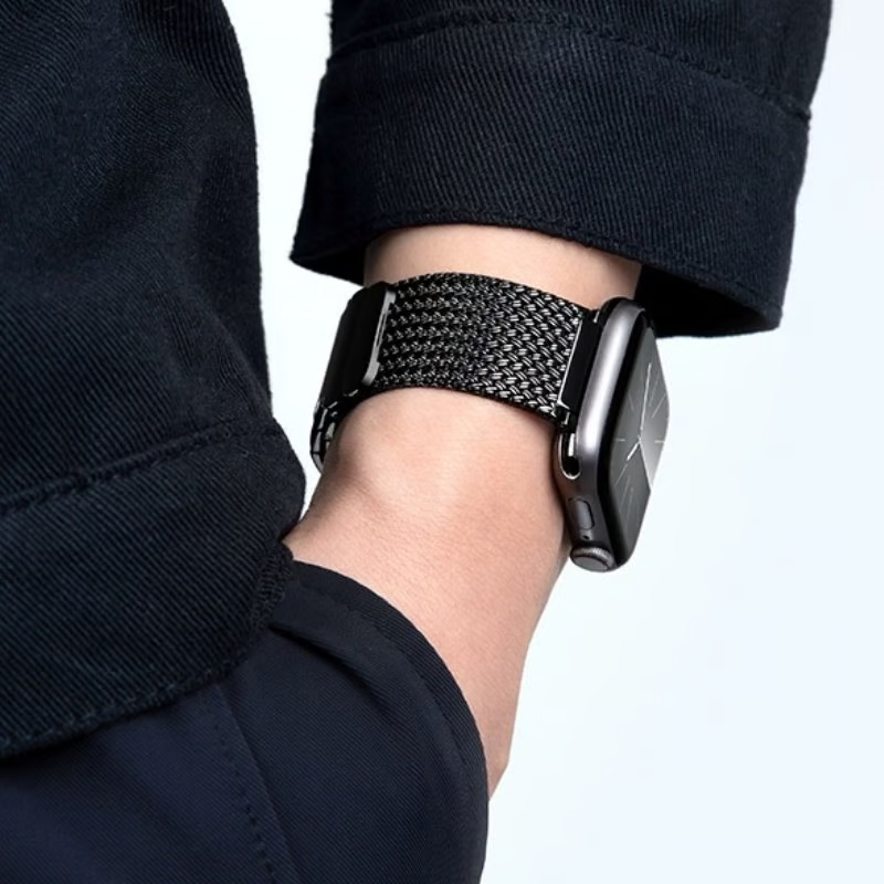 マグネット アップルウォッチバン メッシュデザイン メンズ ビジネス apple watch交換ベルト GETCASE