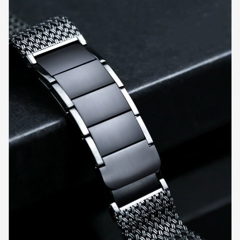マグネット アップルウォッチバン メッシュデザイン メンズ ビジネス apple watch交換ベルト GETCASE