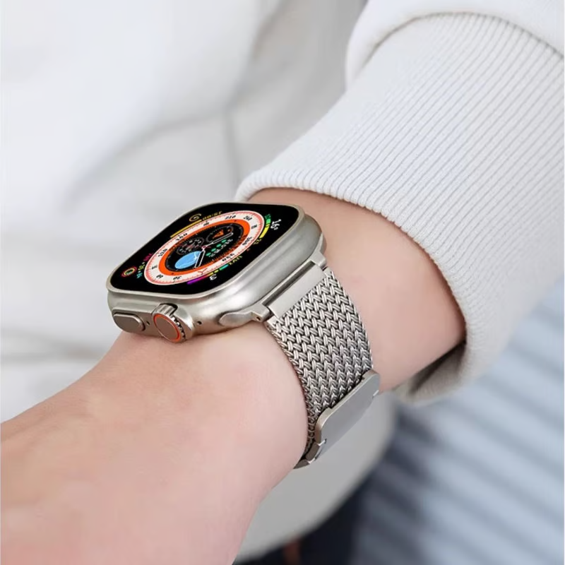 マグネット アップルウォッチバン メッシュデザイン メンズ ビジネス apple watch交換ベルト GETCASE