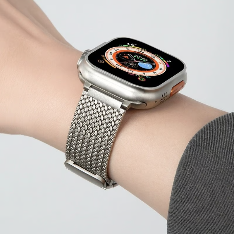マグネット アップルウォッチバン メッシュデザイン メンズ ビジネス apple watch交換ベルト GETCASE