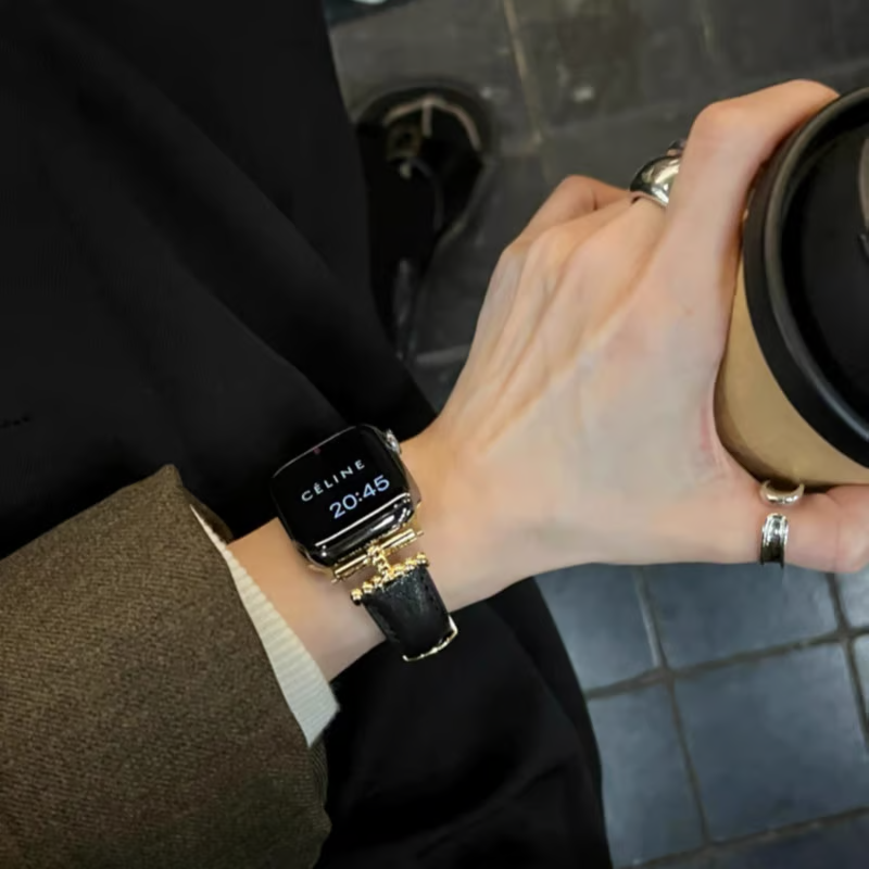 女性向け 本革のアップルウォッチバンド おしゃれ 高級 apple watch 革 バンド GUESTCASE