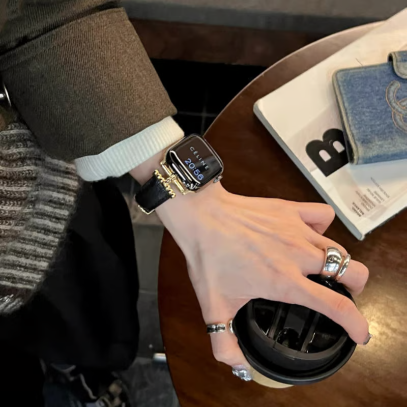 女性向け 本革のアップルウォッチバンド おしゃれ 高級 apple watch 革 バンド GUESTCASE