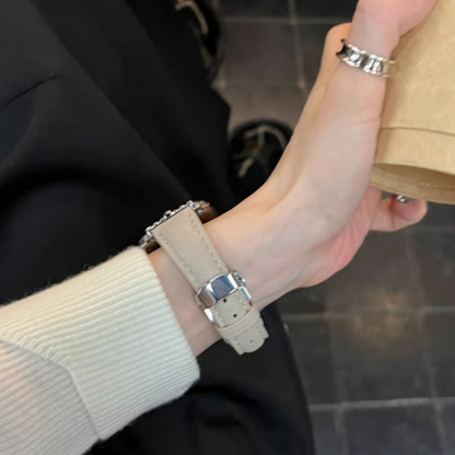 女性向け 本革のアップルウォッチバンド おしゃれ 高級 apple watch 革 バンド GUESTCASE