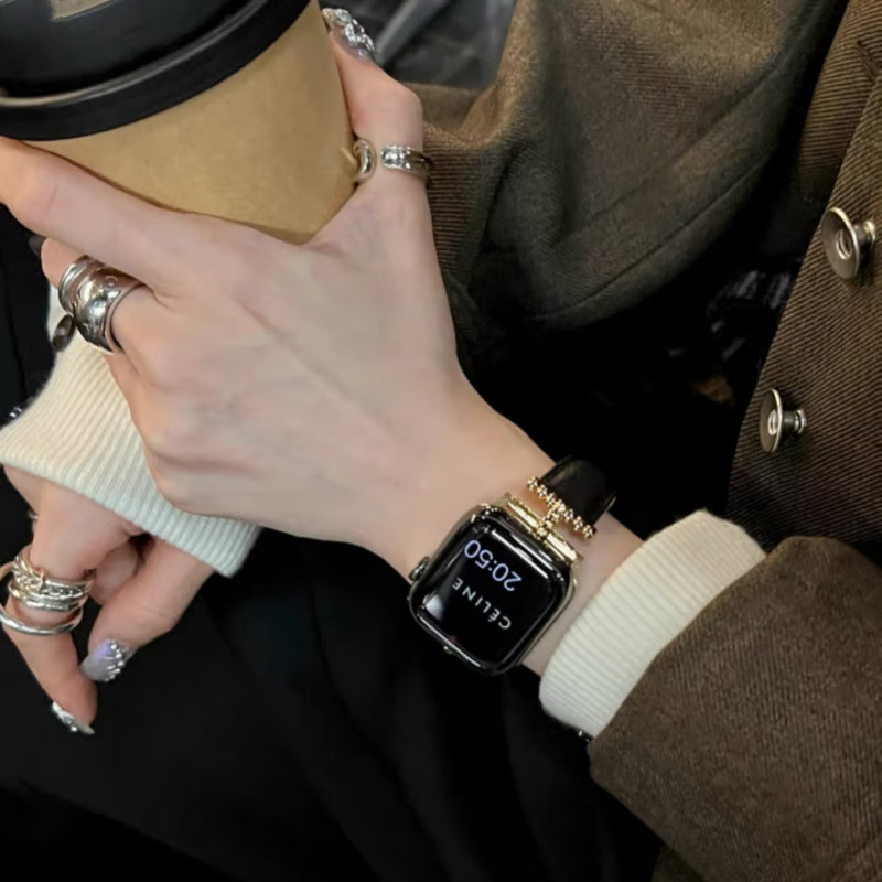 女性向け 本革のアップルウォッチバンド おしゃれ 高級 apple watch 革 バンド GUESTCASE