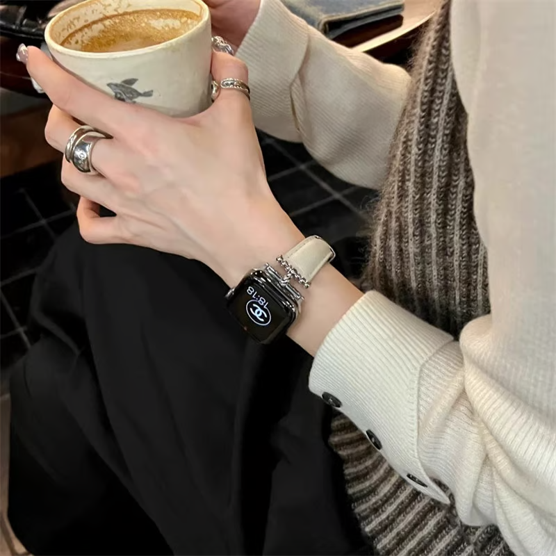 女性向け 本革のアップルウォッチバンド おしゃれ 高級 apple watch 革 バンド GUESTCASE