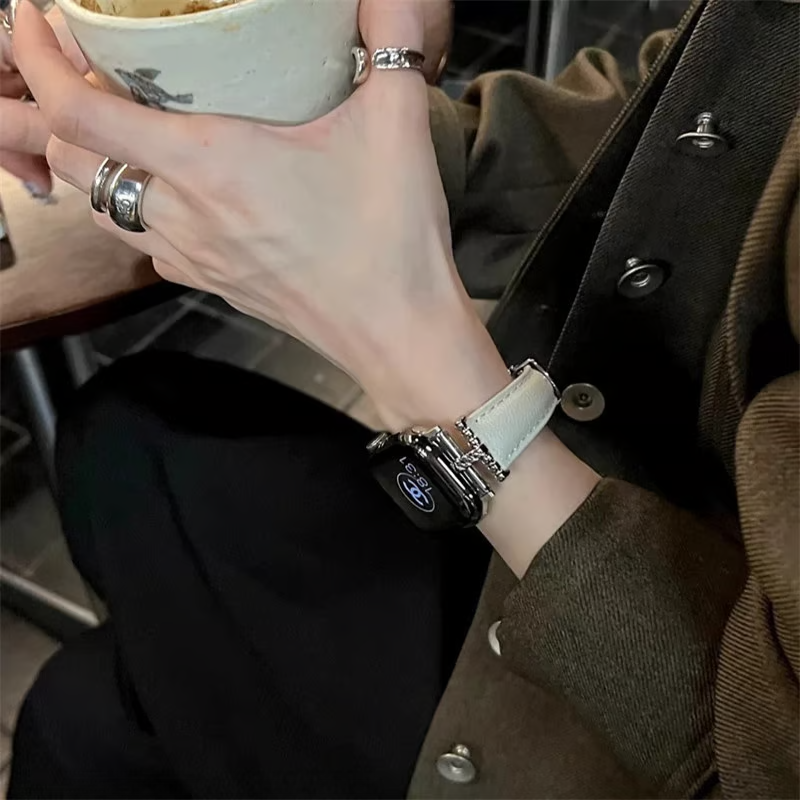 女性向け 本革のアップルウォッチバンド おしゃれ 高級 apple watch 革 バンド GUESTCASE