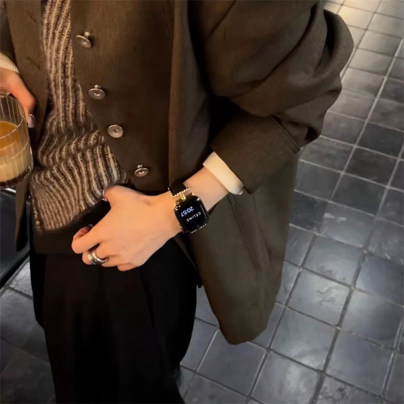 女性向け 本革のアップルウォッチバンド おしゃれ 高級 apple watch 革 バンド GUESTCASE