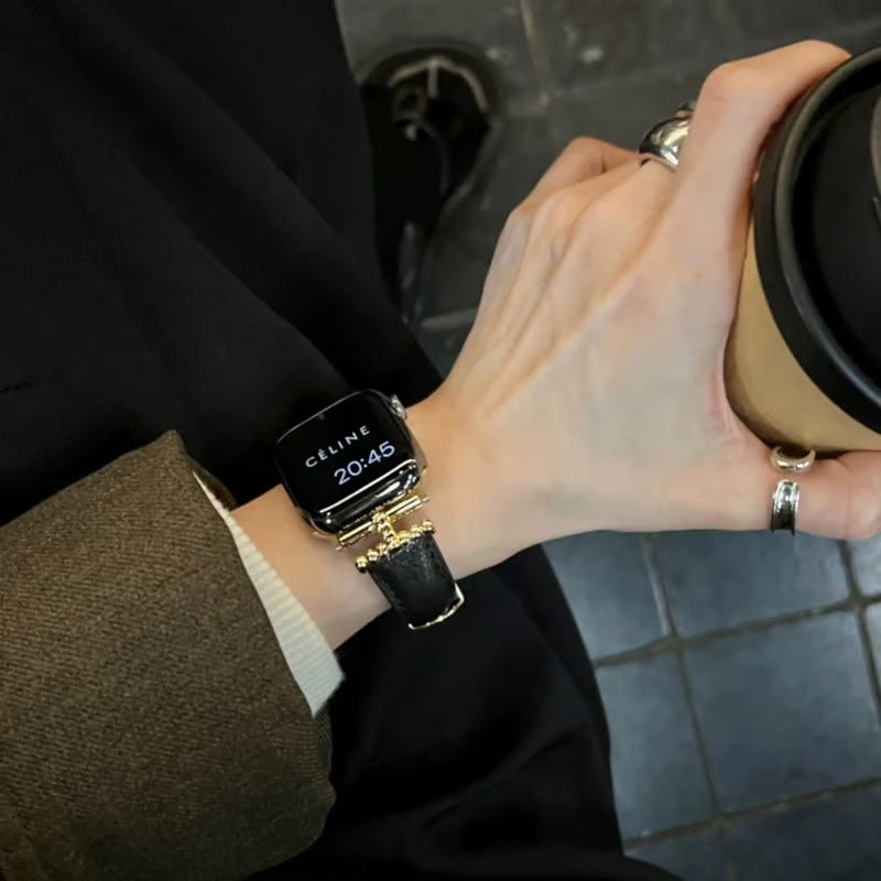 女性向け 本革のアップルウォッチバンド おしゃれ 高級 apple watch 革 バンド GUESTCASE