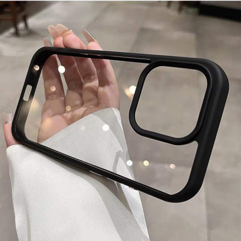 隠しストラップホール付き iphone ショルダーケース クリア 黄ばみにくい GUESTCASE