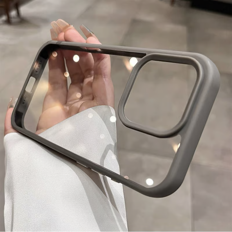 隠しストラップホール付き iphone ショルダーケース クリア 黄ばみにくい GUESTCASE