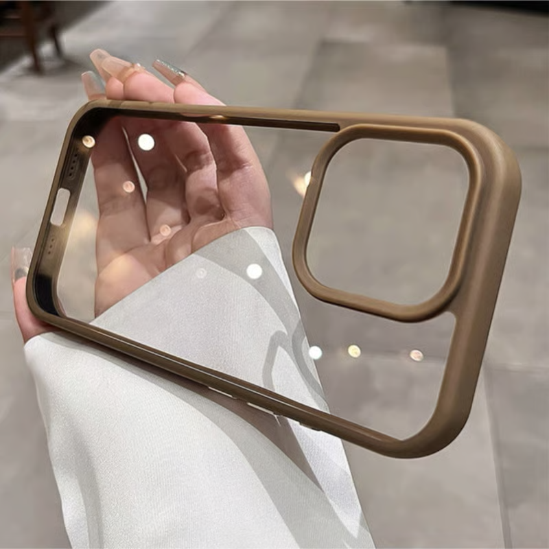 隠しストラップホール付き iphone ショルダーケース クリア 黄ばみにくい GUESTCASE