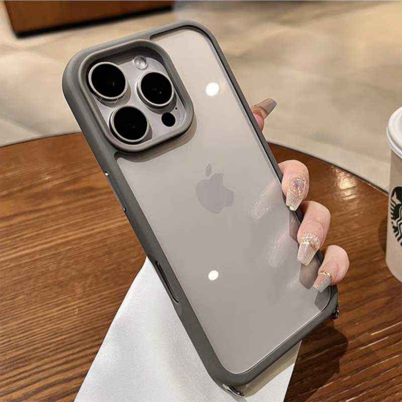 隠しストラップホール付き iphone ショルダーケース クリア 黄ばみにくい GUESTCASE