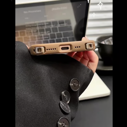 隠しストラップホール付き iphone ショルダーケース クリア 黄ばみにくい GUESTCASE