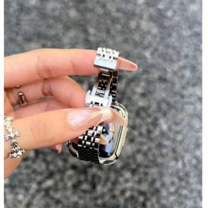 「 apple watchケース付き」ステンレス アップルウォッチバンド 人気 女性 apple watch se/10 バンド おすすめ GUESTCASE