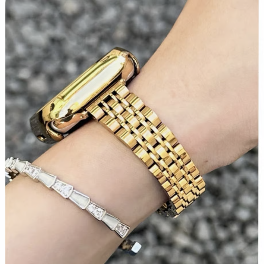 「 apple watchケース付き」ステンレス アップルウォッチバンド 人気 女性 apple watch se/10 バンド おすすめ GUESTCASE