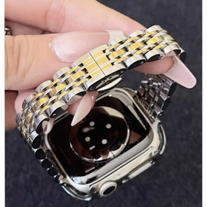 「 apple watchケース付き」ステンレス アップルウォッチバンド 人気 女性 apple watch se/10 バンド おすすめ GUESTCASE