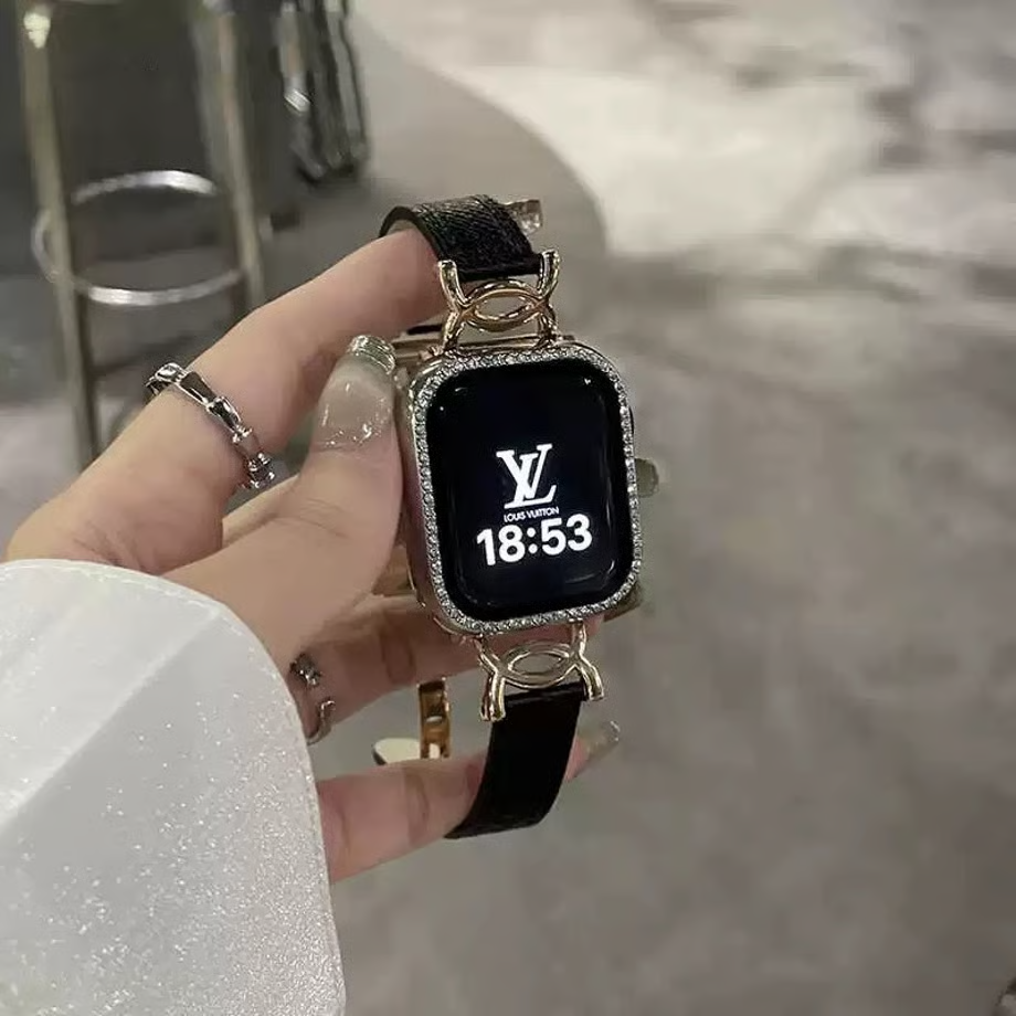 「apple watchカバー付き」おしゃれなアップルウォッチバンド 女性用 レザーベルト GUESTCASE