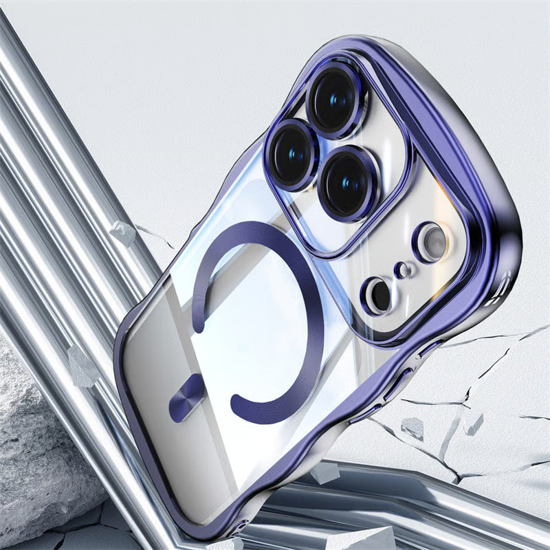 iphone ケース うねうね 透明 iphone17pro マグセーフ 対応 ケース 衝撃に強い