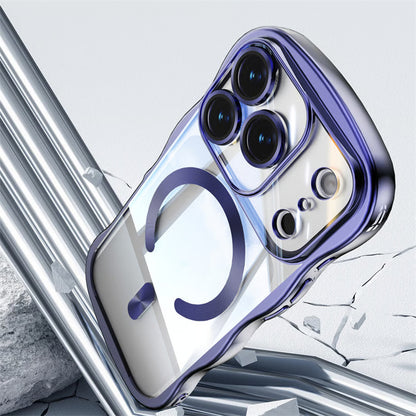 iphone ケース うねうね 透明 iphone17pro マグセーフ 対応 ケース 衝撃に強い