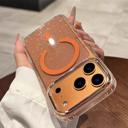 キラキラ iphoneクリアケース ラメ入り magsafe対応ケース iphone13~17シリーズ対応 guestcase